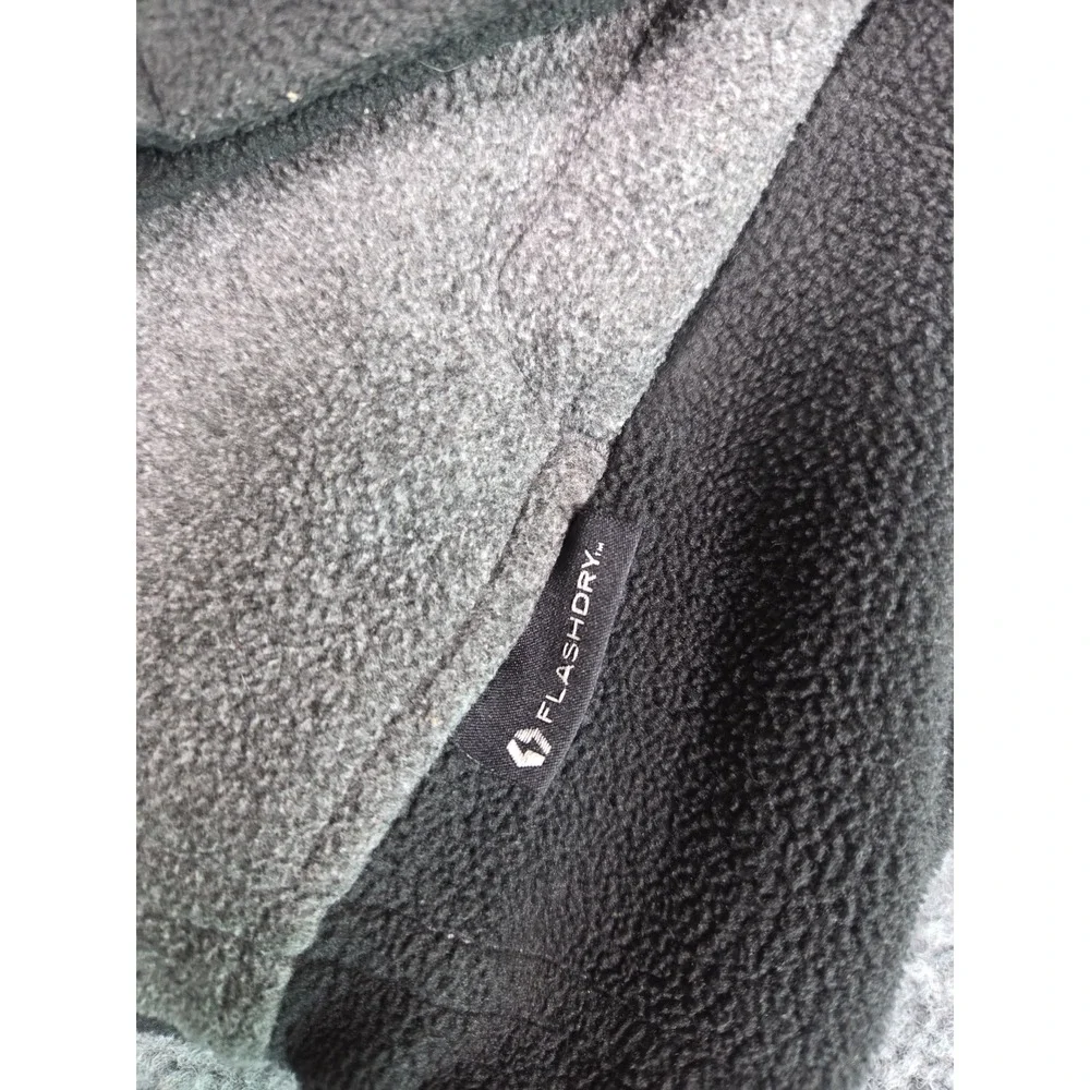The North Face Fleece Jacket Mens Medium Grey Black FlashDry Full Zip Colorblock